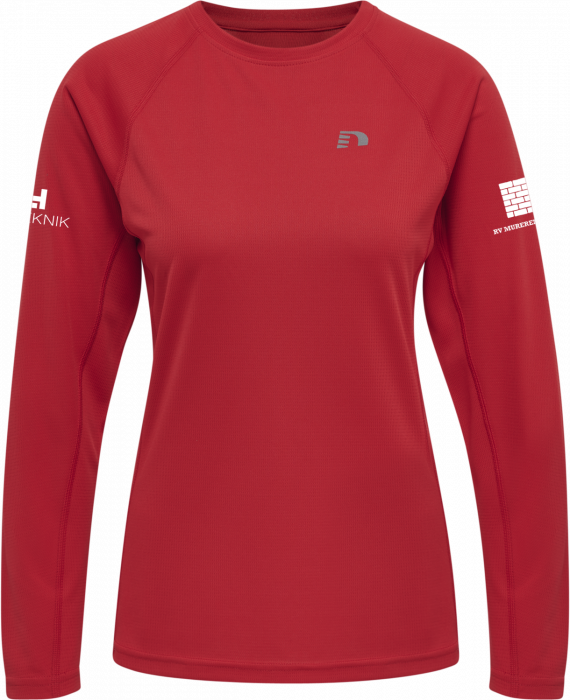 Newline - Lmk Women's Long-Sleeved Running T-Shirt - Czerwony